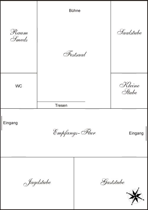 Saalplan des Gasthofs